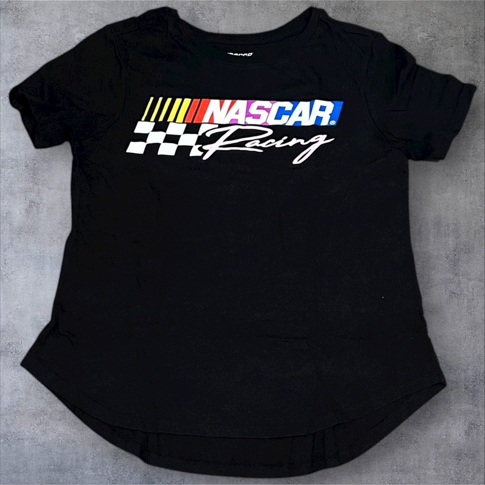 NASCAR Racing Logo Black Short Sleeve T Shirt Women's‎ XL 15/17